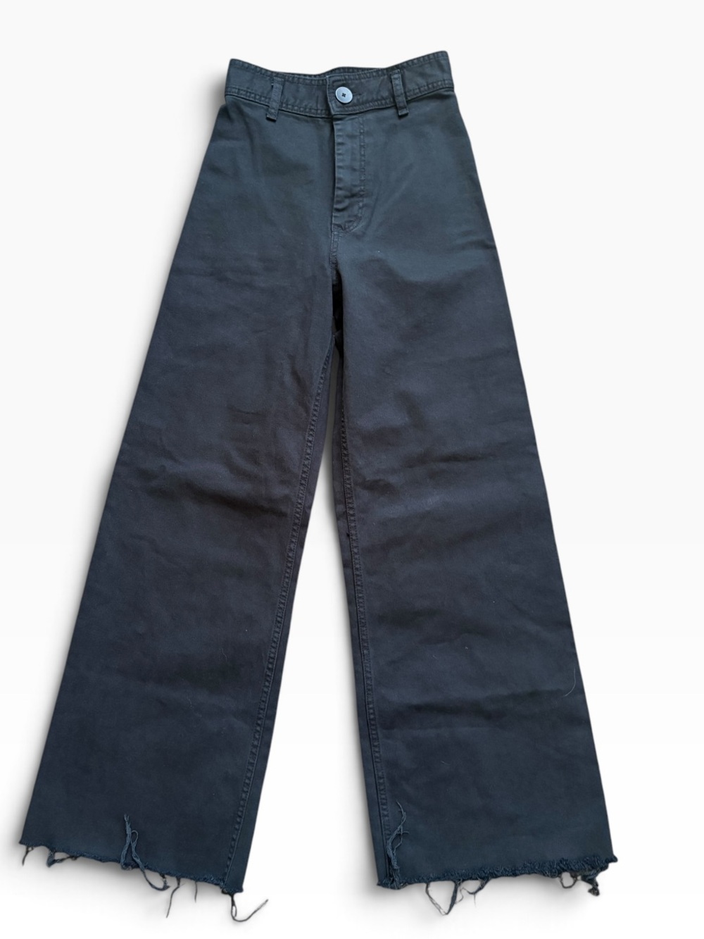Zara Marine High Waist Wide Leg Black Jeans Size 2.